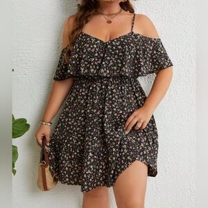 2/$40 Floral Off-Shoulder Dress 2XL 2X NEW